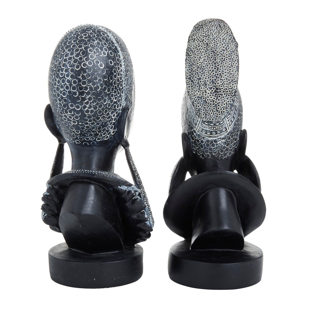 Polystone Eclectic Sculptures (Set of 2)   5 x 6 x 11