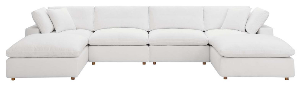 Commix Down Filled Overstuffed 6 Piece Sectional Sofa   Traditional   Sectional Sofas   by Modway  Houzz