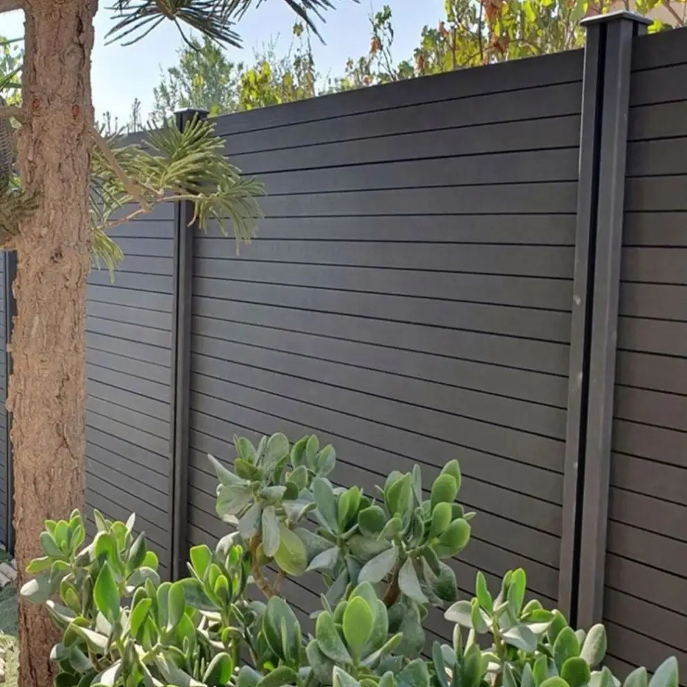 Privacy oem odm outdoor modern 2.4m composite fence custom size