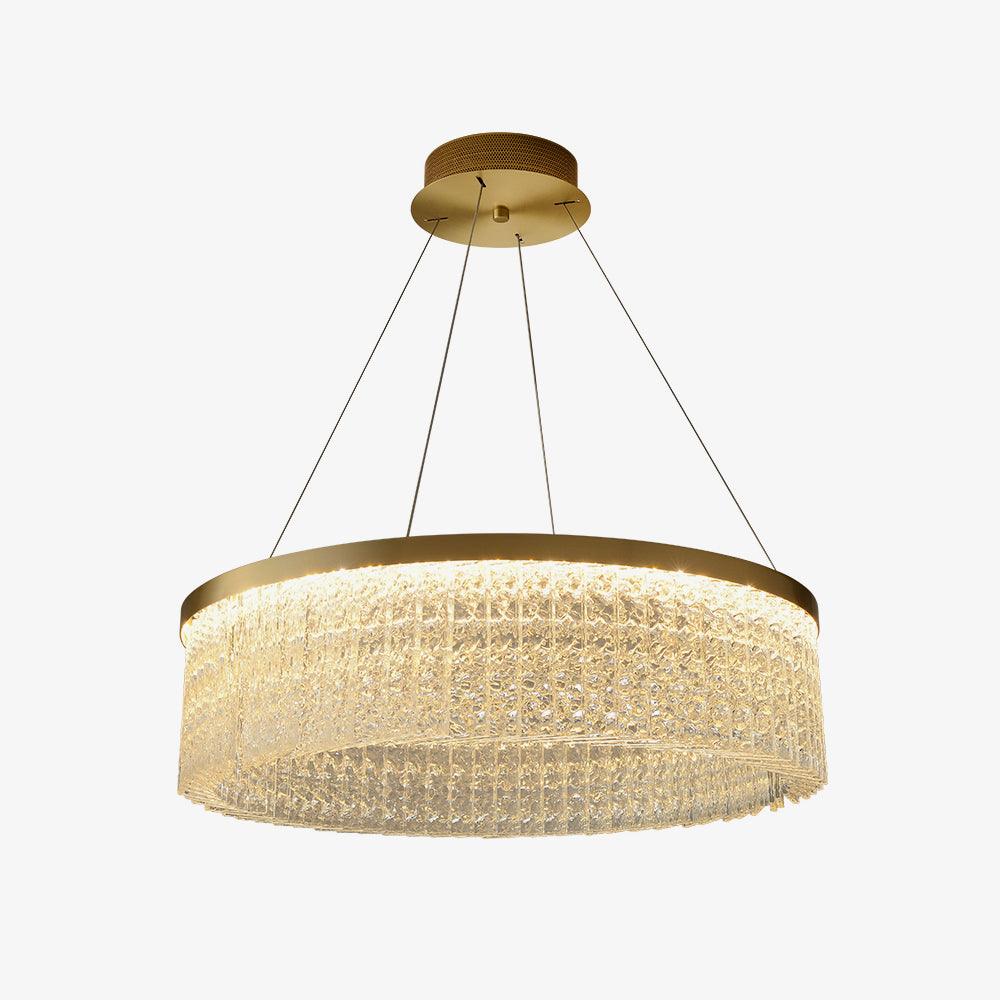 Round Halo Crystal Chandelier