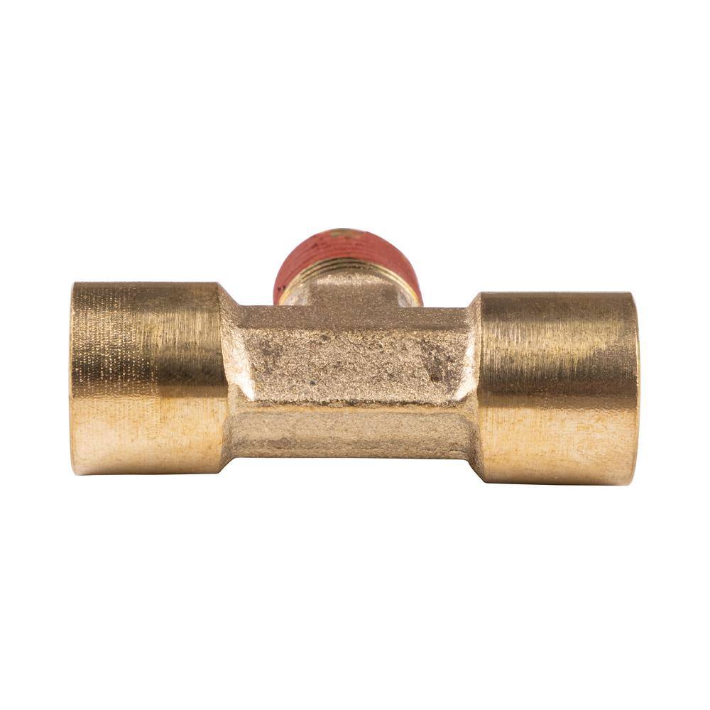 Husky 14 in. Female x 14 in. Female x 14 in. Male NPT Brass Tee Fitting HKATA071004