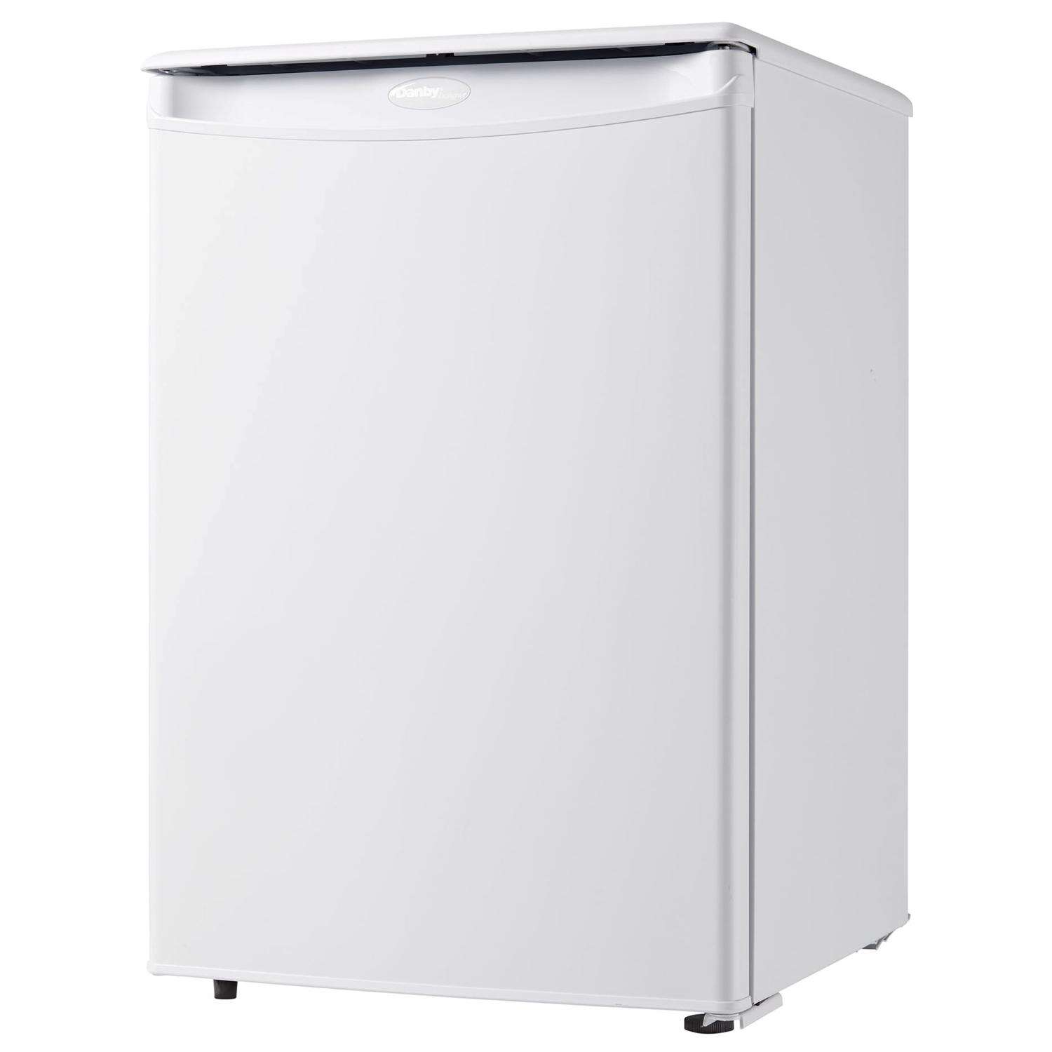 Danby 2.6 ft White Stainless Steel Compact Refrigerator 115 W