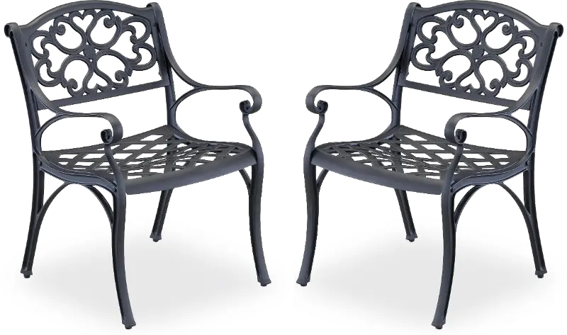 Sanibel Black Outdoor Armchair Pair