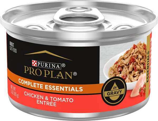 Purina Pro Plan Adult Chicken and Tomato Entree in Gravy Canned Cat Food