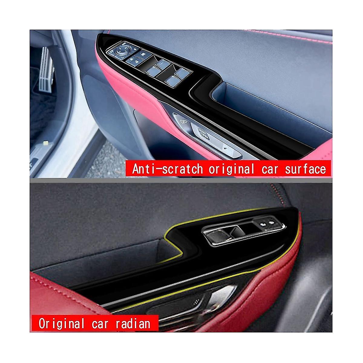 Black Car Door Armrest Glass Lift Button Frame Door Bowl Cover For Nx260 Nx350h 2022+ Rhd