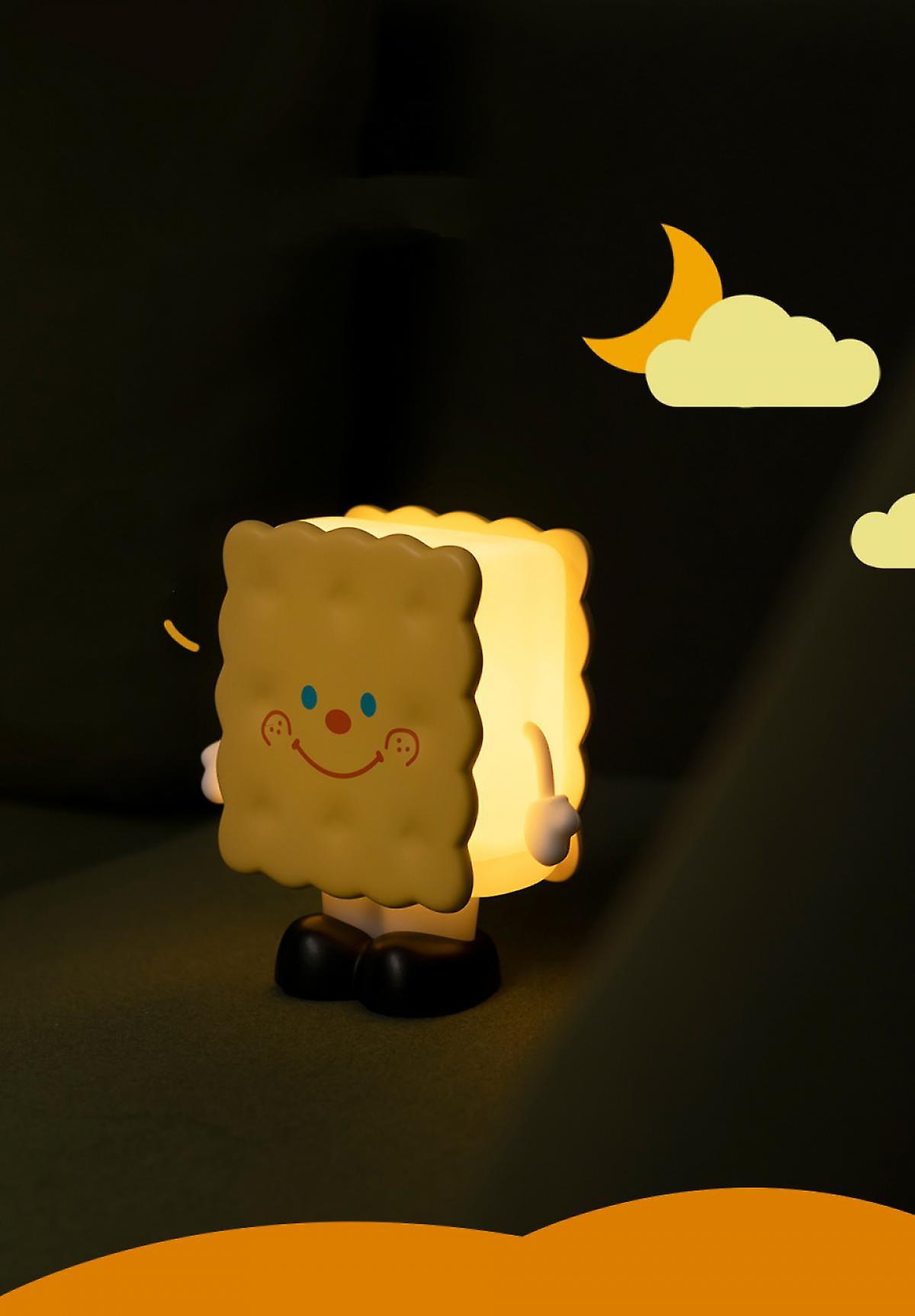 Night Lamp For Kids Bedroom， Usb Rechargeable Biscuit Night Light， Portable Led Nightlight Gifts For Teen Girls Boys And Women