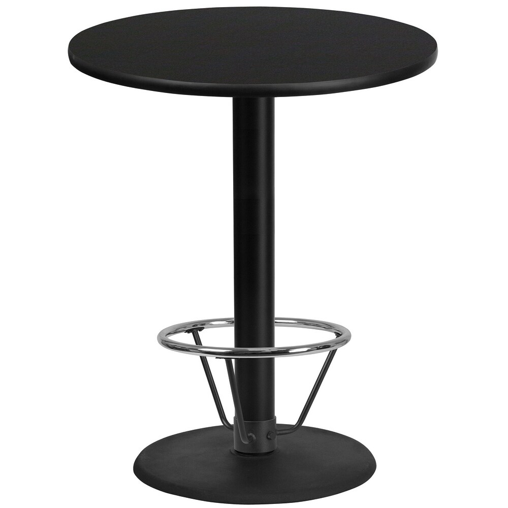 36'' Round Laminate Table Top with 24'' Round Bar Height Table Base