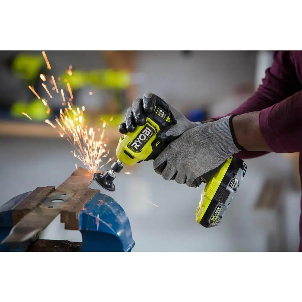 RYOBI PSBDG01B ONE+ HP 18V Brushless Cordless Compact 1/4 in. Right Angle Die Grinder (Tool Only)