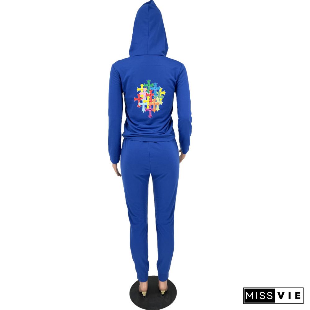 Casual Pullover Hoodies Sweatpants 2 Pieces Set