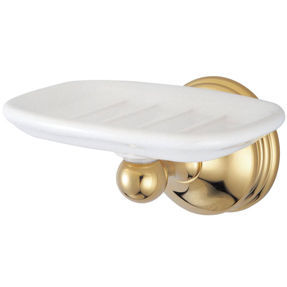 Kingston Brass Vintage Wall Mount Soap Dishes and Dispensers in Polished Brass HBA1165PB