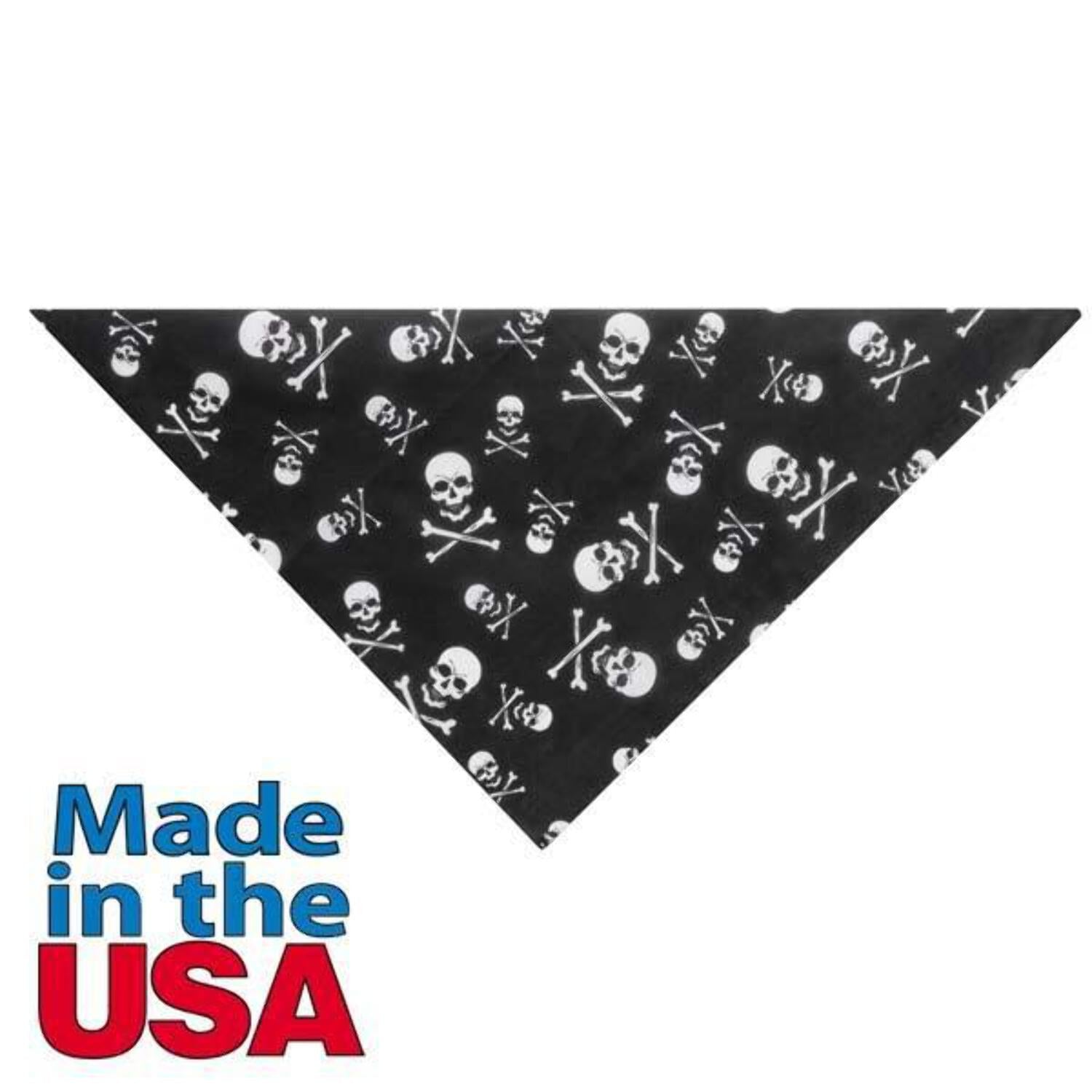 Top Performance Dog Bandana Skull Smiley Happy Face 22 X 22