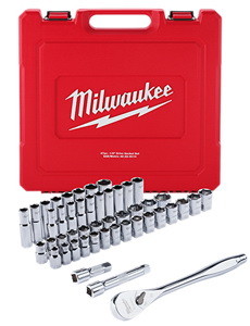 Milwaukee 48 22 9010 47 Piece SAE and Metric 1/2 ...