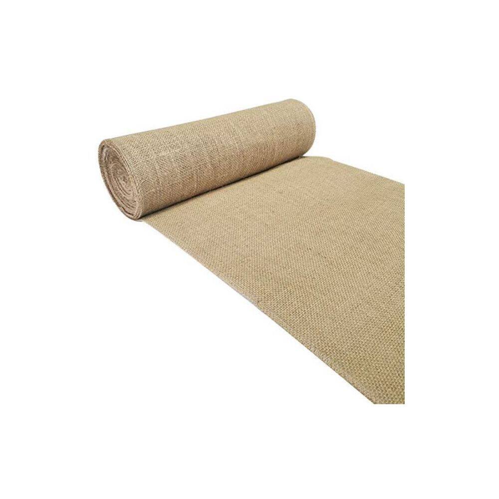 Agfabric 5.3 ft. x 15 ft. 8.3 oz. Natural Burlap Fabric for Weed Barrier Raised Bed Seed Cover Tree Wrap Burlap WEBLN835315