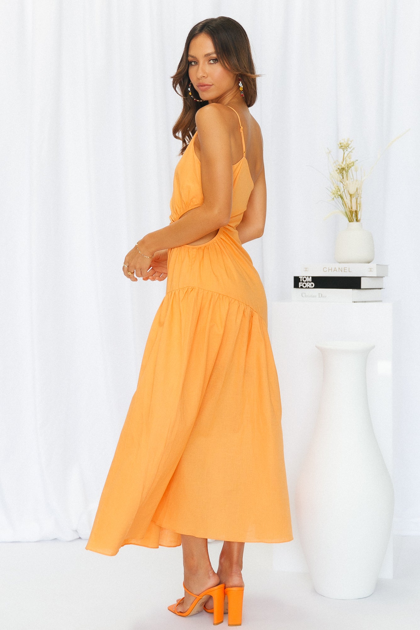 Lovely And Blissful Midi Dress Yellow