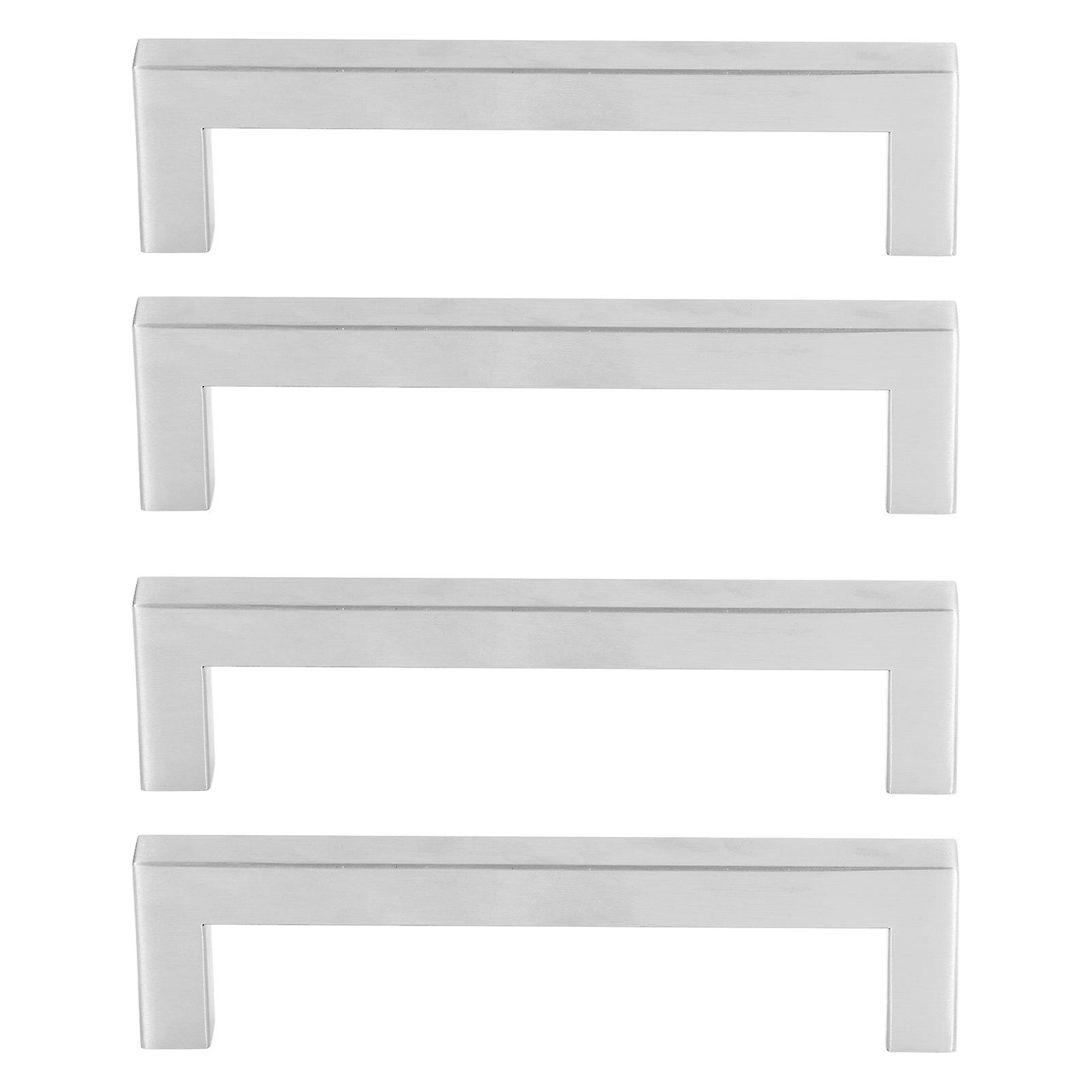 4Set Cabinet Handles 201 Stainless Steel Cupboard Pulls for Furniture Doors Desk Drawers12x12x192