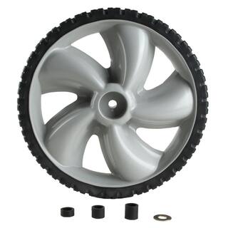 Arnold 12 in. x 1.75 in. Universal Plastic Wheel with 12 in. Dia Nylon Offset Hub and Adapters Included 490-324-0002