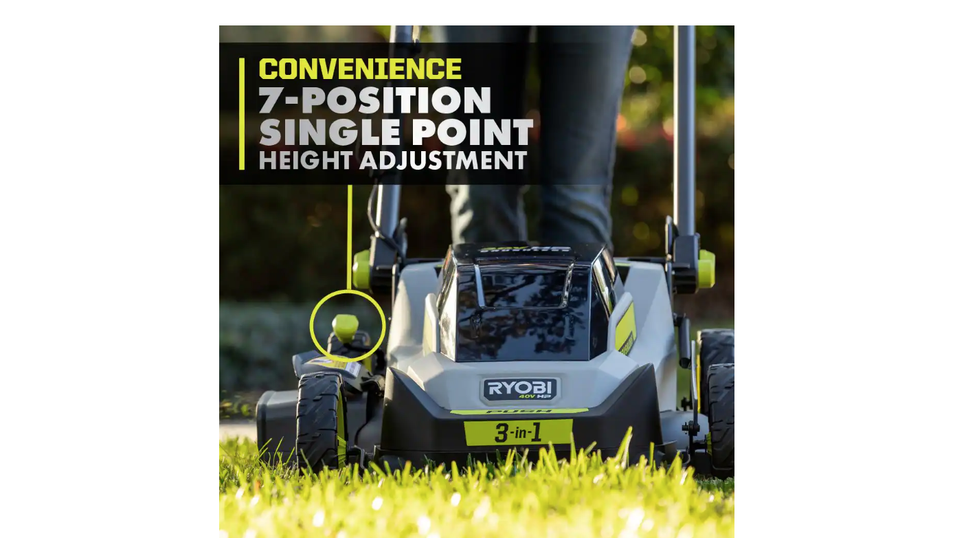 RYOBI RY401170VNM 40V HP Brushless 20 in. Cordless Battery Walk Behind Push Mower with 6.0 Ah Battery and Charger