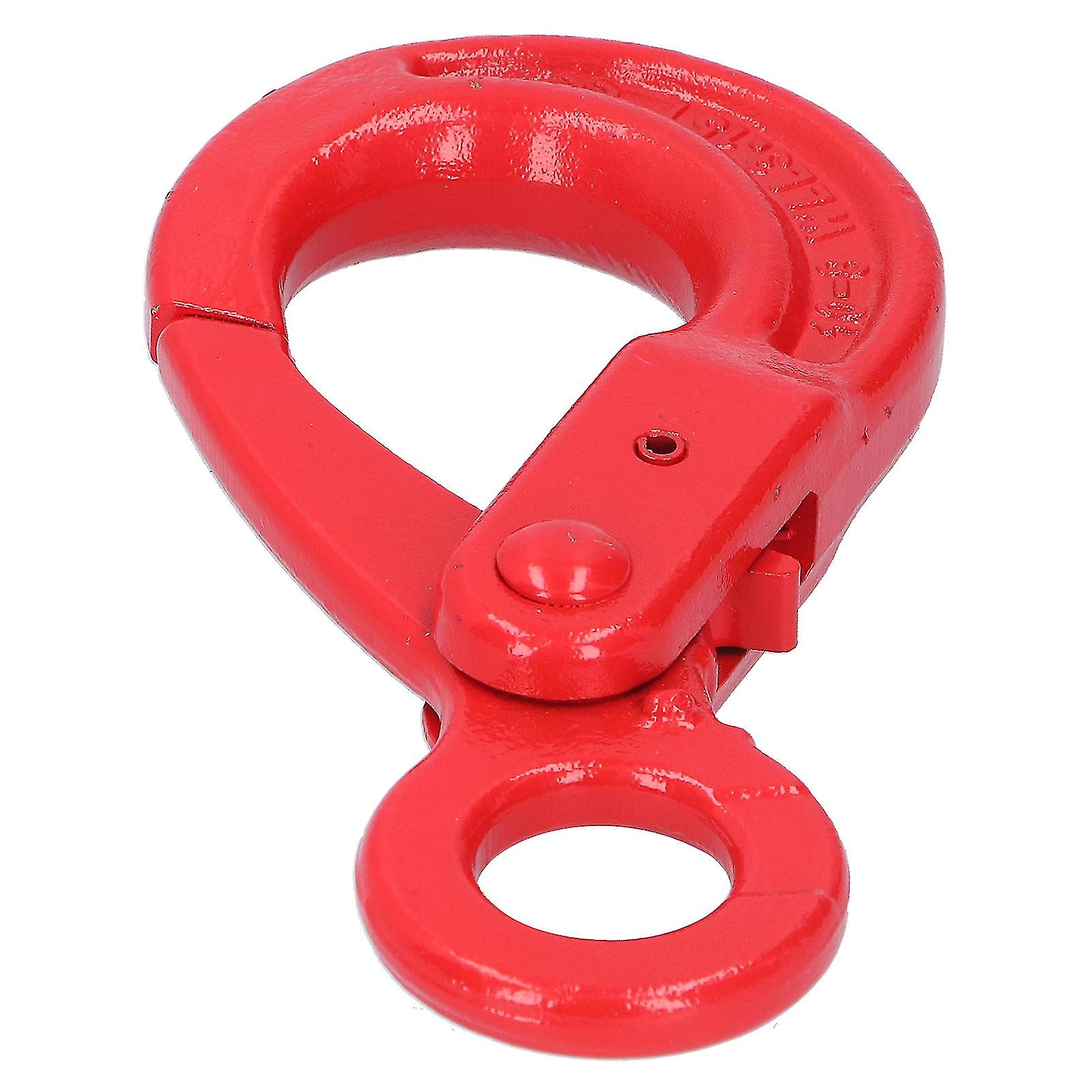 Slip Hook Alloy Steel Eye Shaped Self Locking Safety Rotation Lifting Towing Lock 3.15T