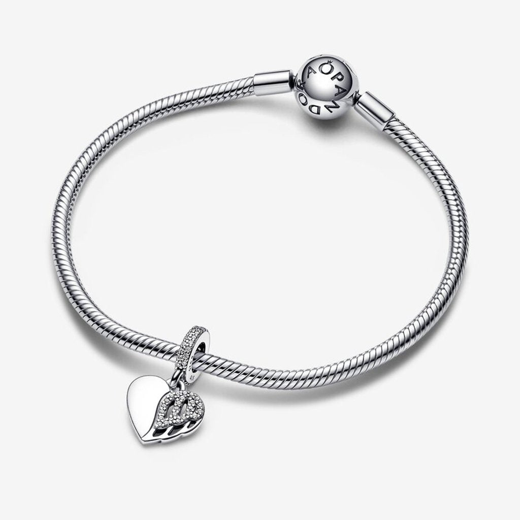 PANDORA  Heart & Angel Dangle Charm