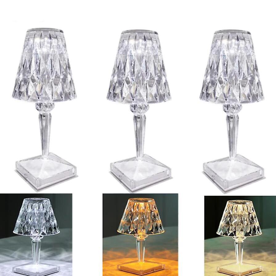 1ps Diamond Table Lamp Acrylic Decoration Desk Lamps For Bedroom Bedside Bar Crystal LED Night Light