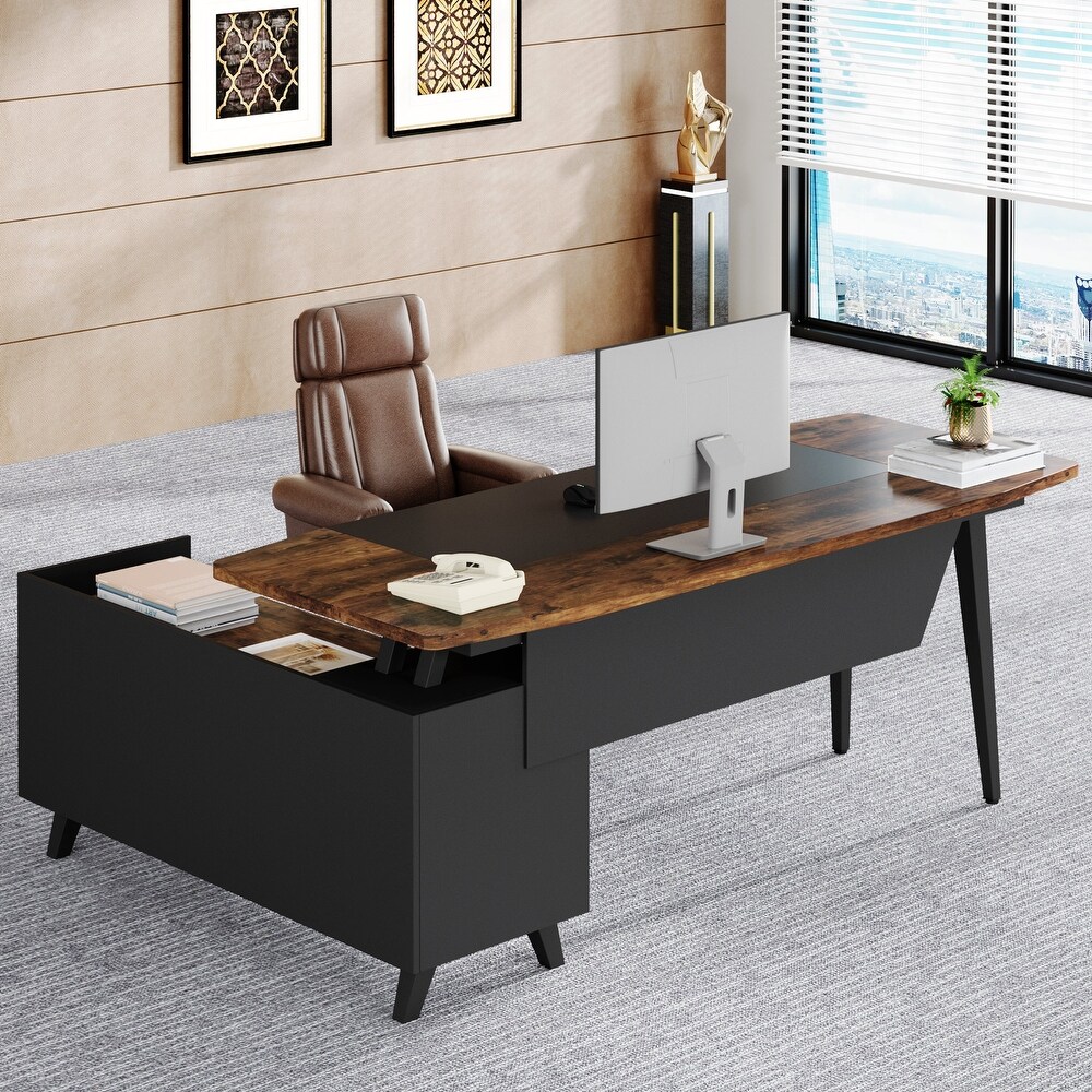 70.8“ Executive Desk with 43\