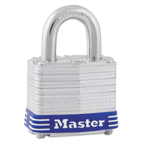 Master Lock Four-Pin Tumbler Lock， Laminated Steel Body， 1 9/16