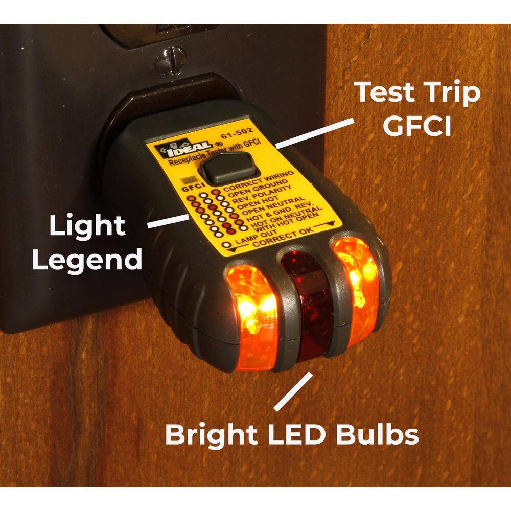 IDEAL GFCI Receptacle Tester 61-502