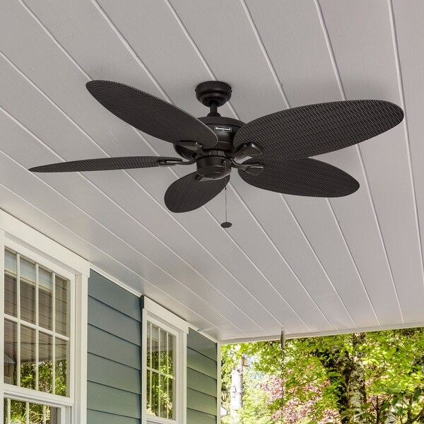 Honeywell Duval Bronze Indoor/ Outdoor Ceiling Fan with Wicker Blades Shopping - The Best Deals on Ceiling Fans | 22393893