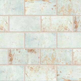 Merola Tile Biarritz Green 3 in. x 6 in. Ceramic Wall Tile (5.72 sq. ft.  Case) WMZ36BZGR