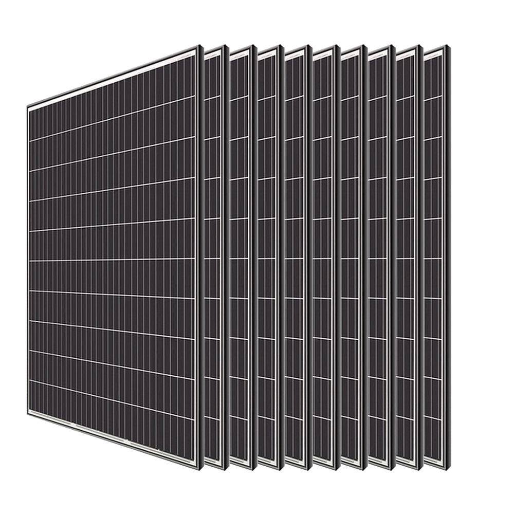 Renogy 10Pcs 320-Watt Monocrystalline Solar Panel for RV Boat Shed Farm Home House Rooftop Residential Commercial House RNG-320Dx10-US