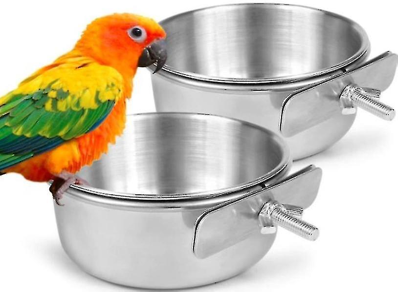 Stainless Steel Parrot Food Box Water Tank Dog Water Cup Food Bowl Food Cup Food Trough