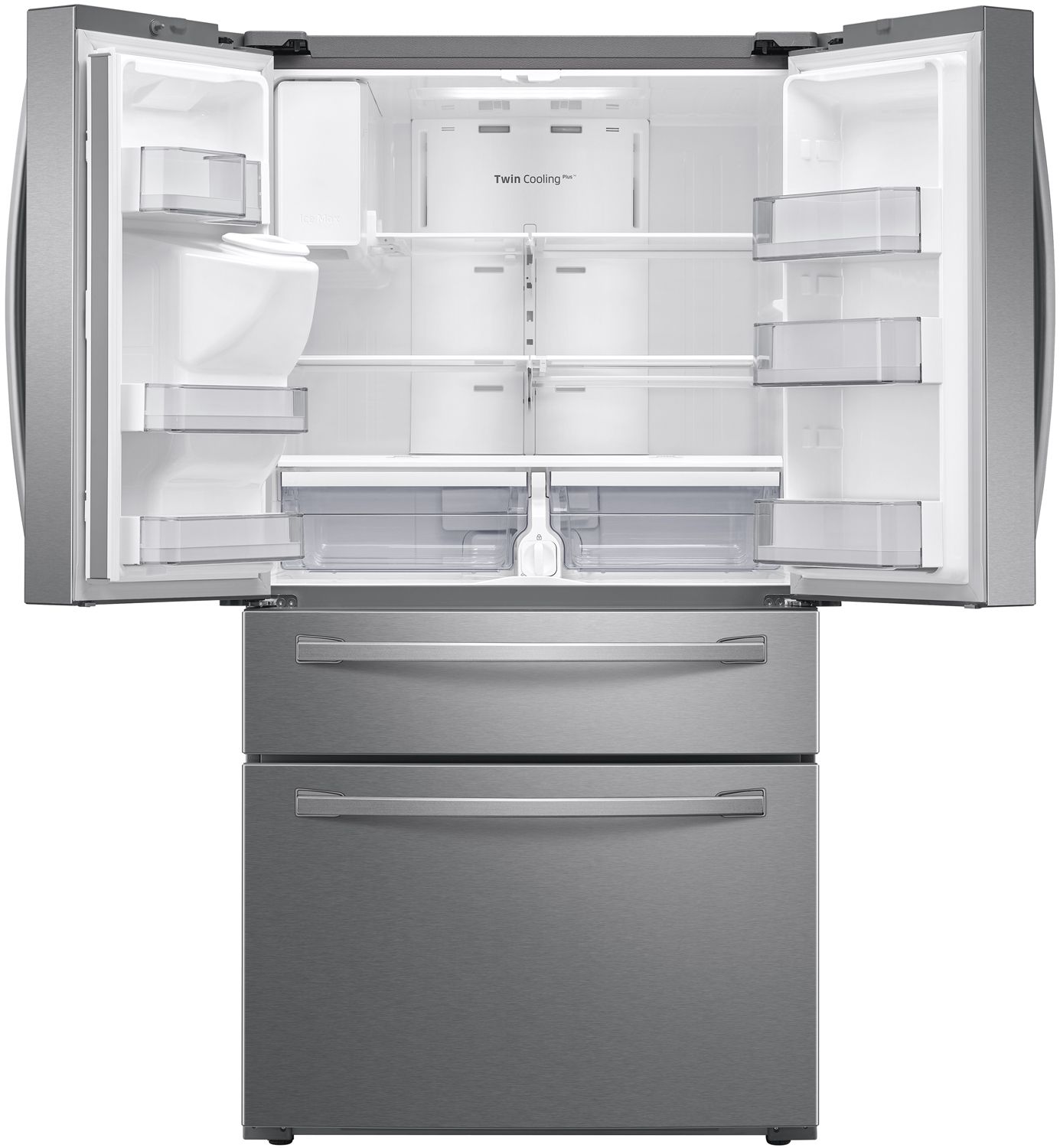  ADA 23 Cu. Ft. Fingerprint Resistant Stainless Steel Counter-Depth 4-Door French Door Refrigerator With FlexZone Drawer