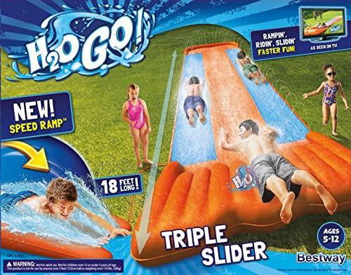 H2OGO! 18' Triple Lane Water Slide with Ramp