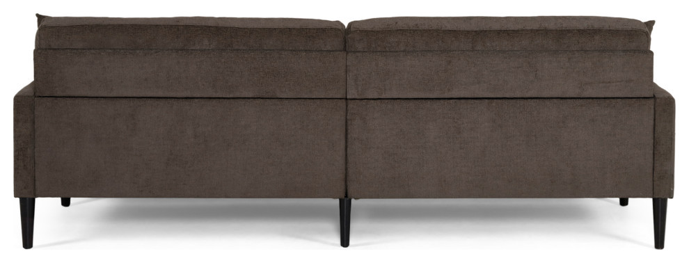 Daniel Contemporary 3 Seater Fabric Sofa With Accent Pillows   Midcentury   Sofas   by GDFStudio  Houzz