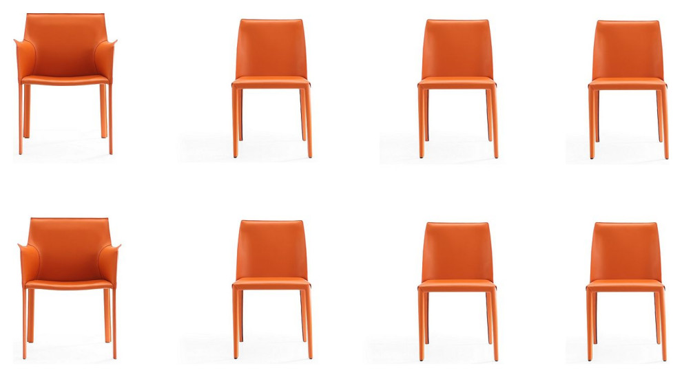 Paris 8 Piece Dining Chairs  Coral   Contemporary   Dining Chairs   by Kolibri Decor  Houzz