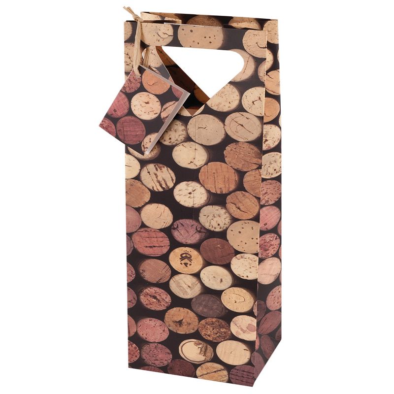 Cakewalk 1-Bottle Corks Wine Bag