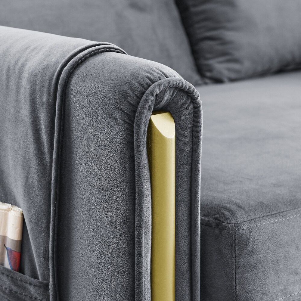 Luxury 3 in 1 Convertible Sleeper Sofa Bed Couch  55\