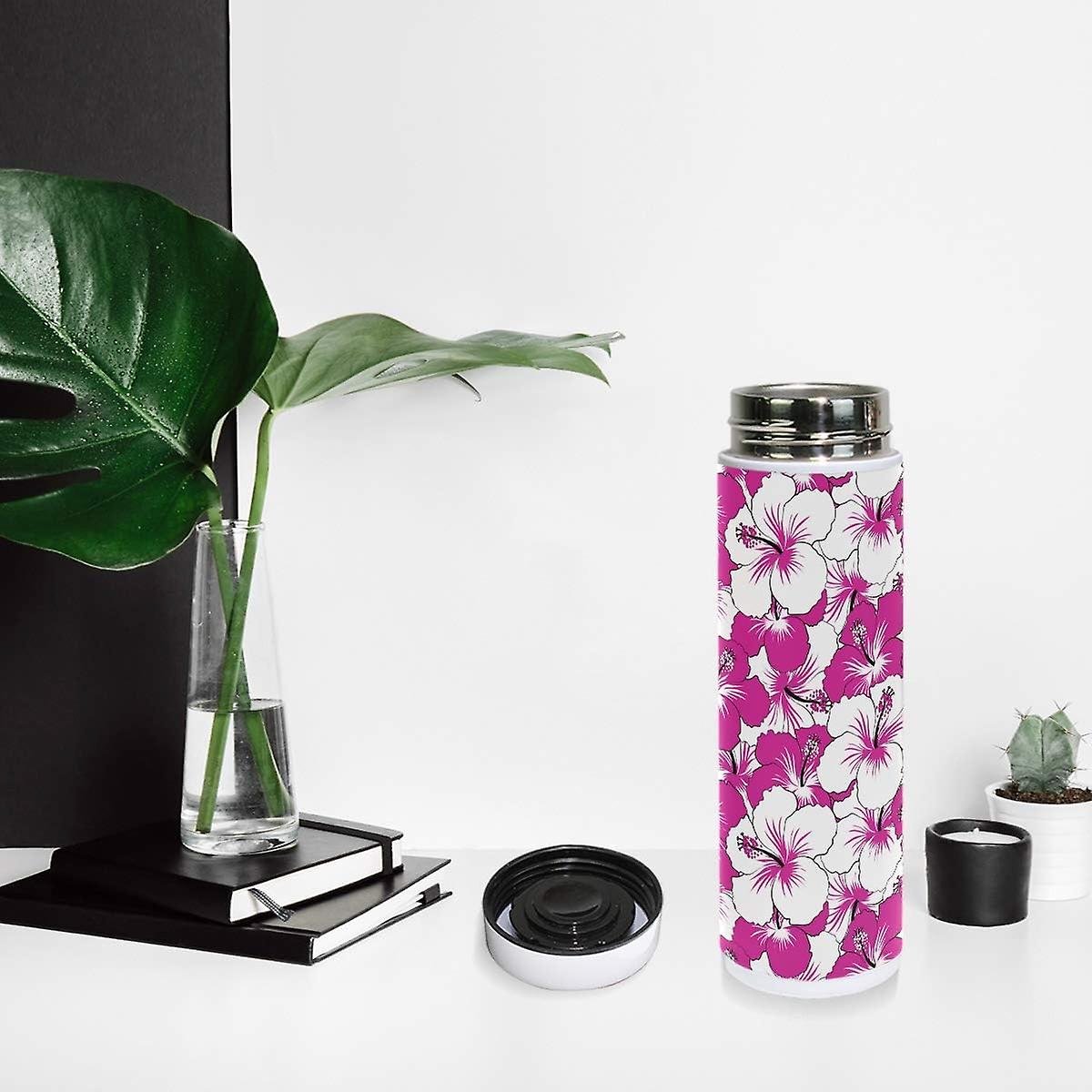 Vacuum Insulated Stainless Steel Water Bottle Hibiscus Flowers Thermos Tumblers Portable Hyrdoflask Travel Mug