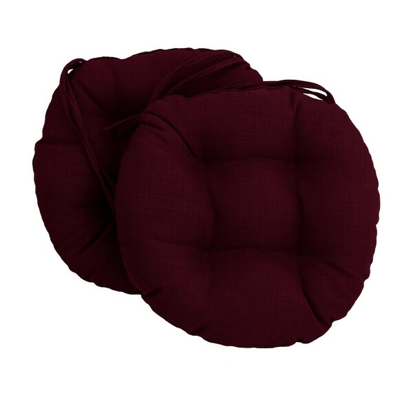 16-inch Round Tufted Indoor/ Outdoor Chair Cushions (Set of 6)