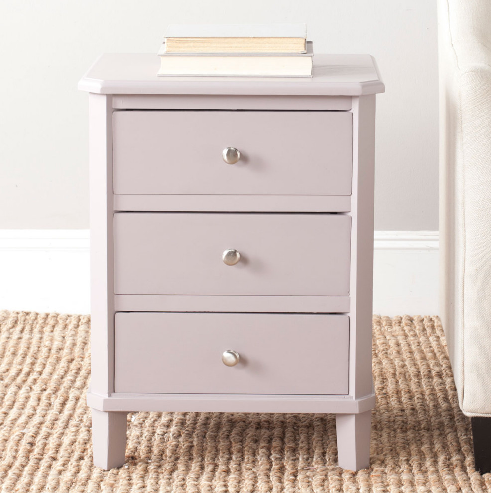 Washington End Table With Storage Drawers Gray Mauve   Modern   Side Tables And End Tables   by Virgil Stanis Design  Houzz