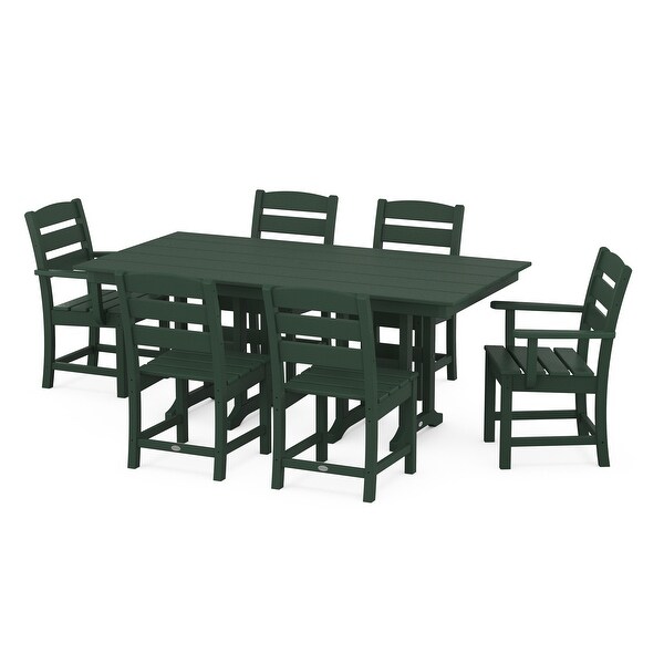 POLYWOOD Lakeside 7piece Farmhouse Outdoor Dining Set