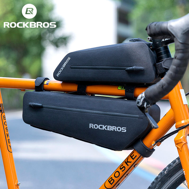 ROCKBROS Front Bike Tube Bag Travel Outdoor Waterproof Cycling Bicycle Frame Btwin Bags