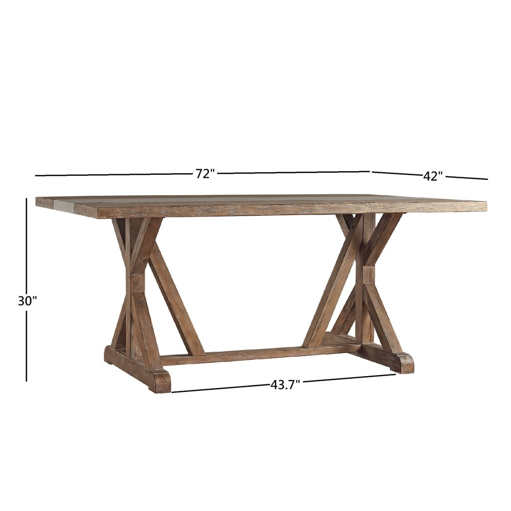 Benchwright Rustic Pine Trestle Accent Dining Table by iNSPIRE Q Artisan