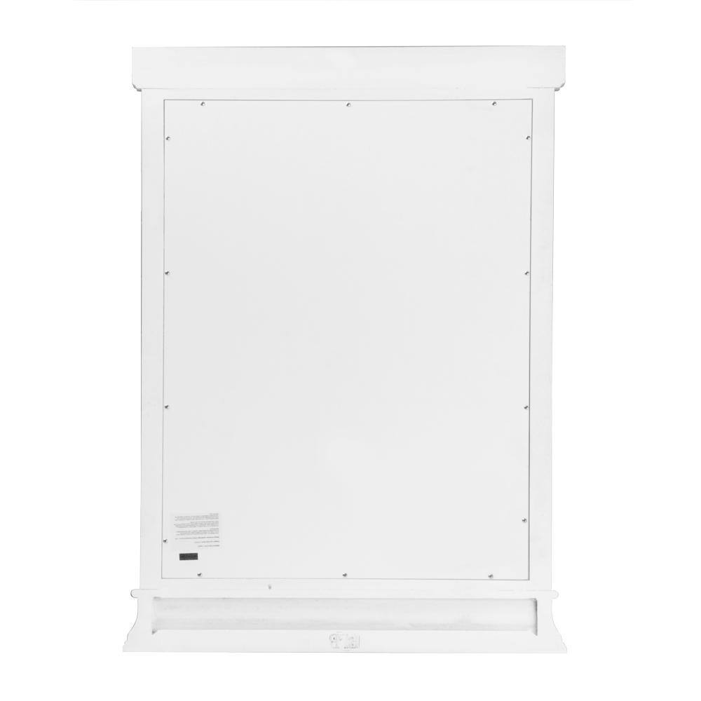 Home Decorators Collection 24 in. W x 32 in. H Framed Rectangular Bathroom Vanity Mirror in White NAWM2432