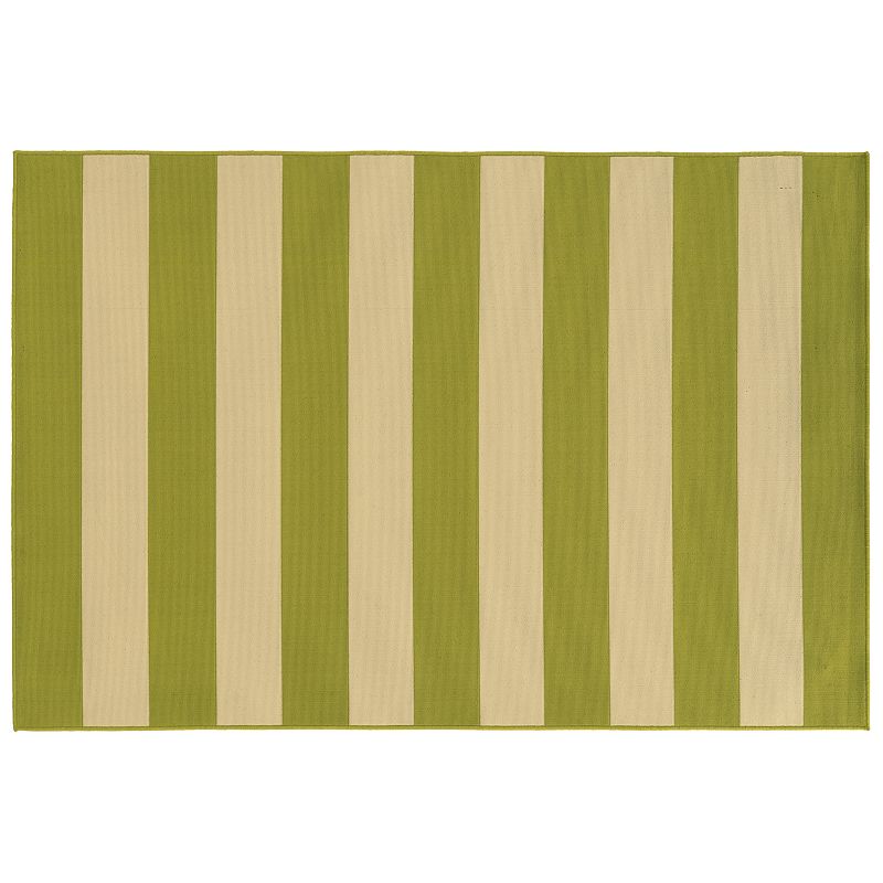 StyleHaven River Geometric Striped Indoor Outdoor Rug