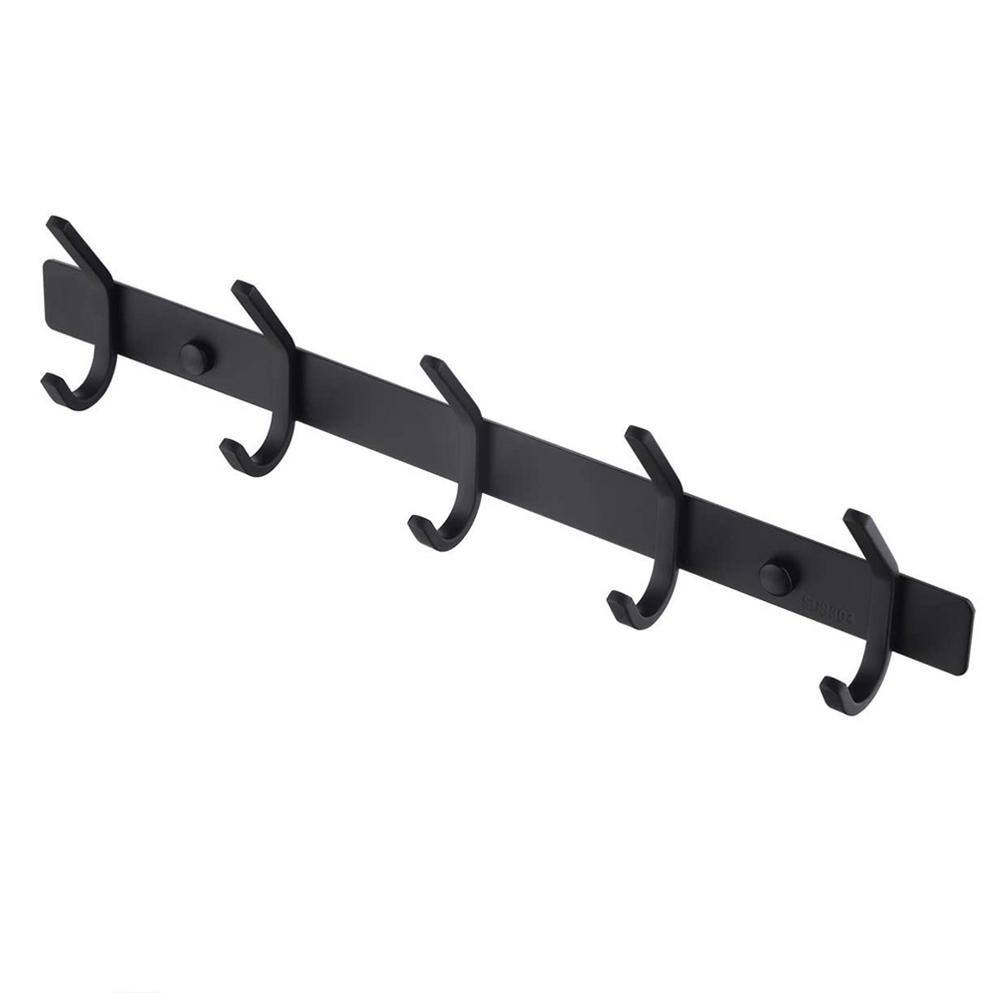 ACEHOOM Wall Mount Robe Hook and Towel Hook in Matte Black AC-G5