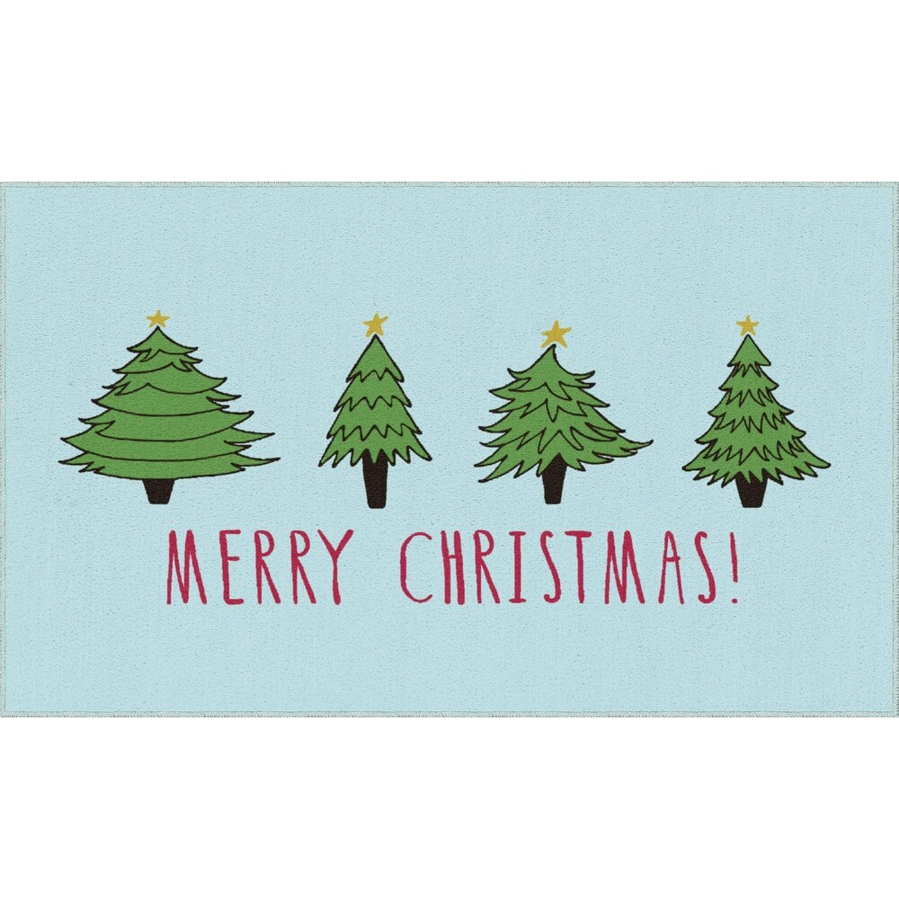 Mohawk Prismatic Christmas Trees Kitchen Mat