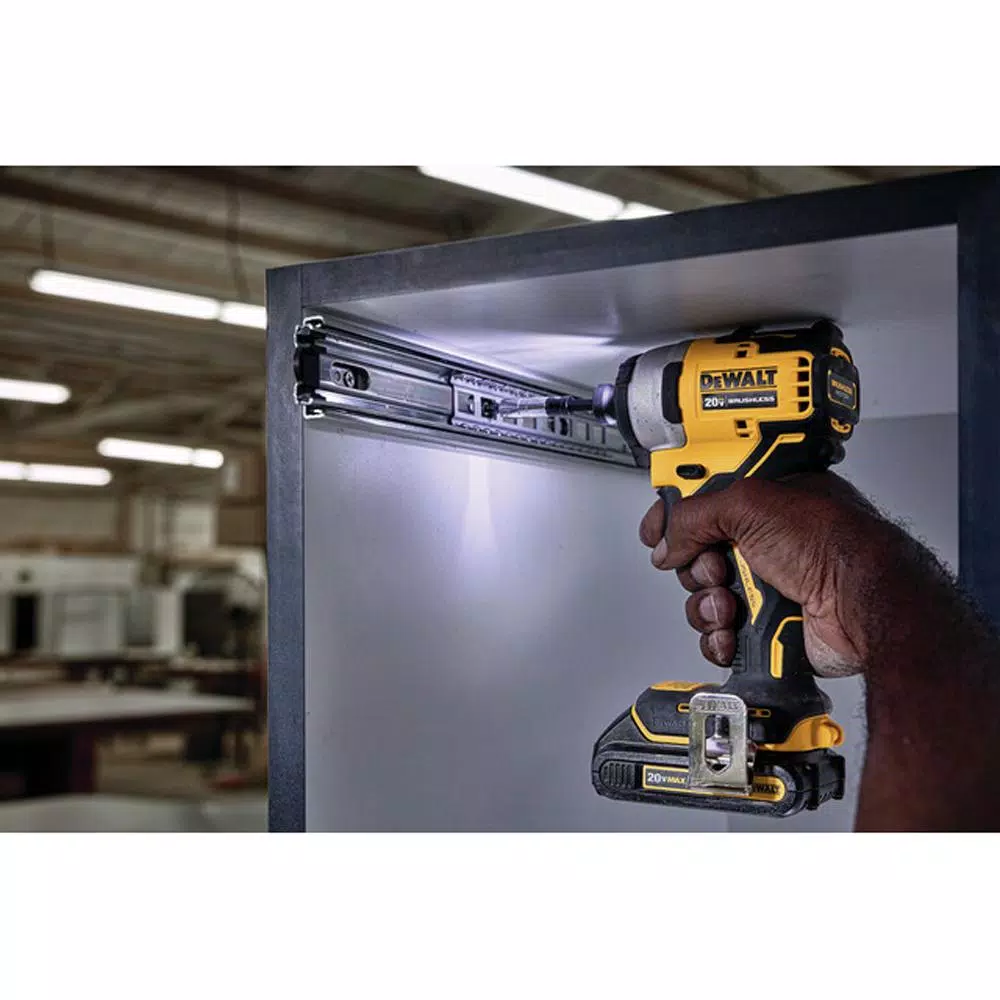 DEWALT ATOMIC 20-Volt MAX Cordless Brushless Compact 1/4 in. Impact Driver， (1) 20-Volt 1.3Ah and (1) 20-Volt 4.0Ah Batteries and#8211; XDC Depot