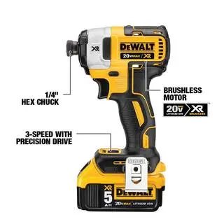 DW 20V MAX Cordless 6 Tool Combo Kit with (2) 20V 5.0Ah Batteries and Charger DCK694P2