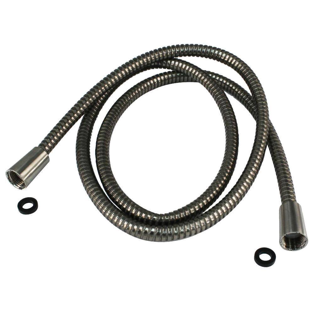 Westbrass 72 in. Extra Long Plastic SuperFlex Handlheld Shower Hose Satin Nickel D355P-SN